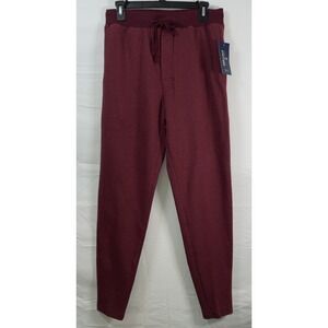 NWOT‎ Men's Stafford Rich Burgundy Joggers Lounge Sleep Pajama Pants - Small
